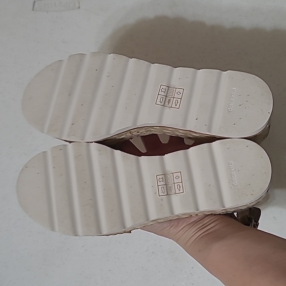 Dolce Vita snakeskin & suede platform espadrilles sandals size 8.5 - Picture 7 of 12